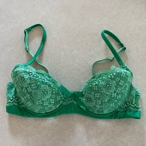 Gilly Hicks Aqua Lace Bra